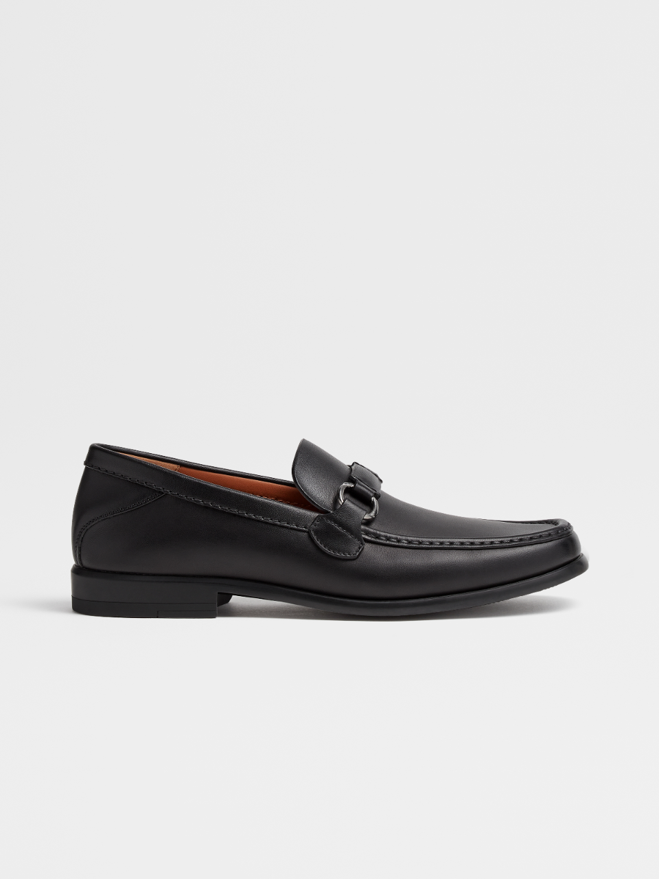 黑色皮革 Vittorio 平底鞋